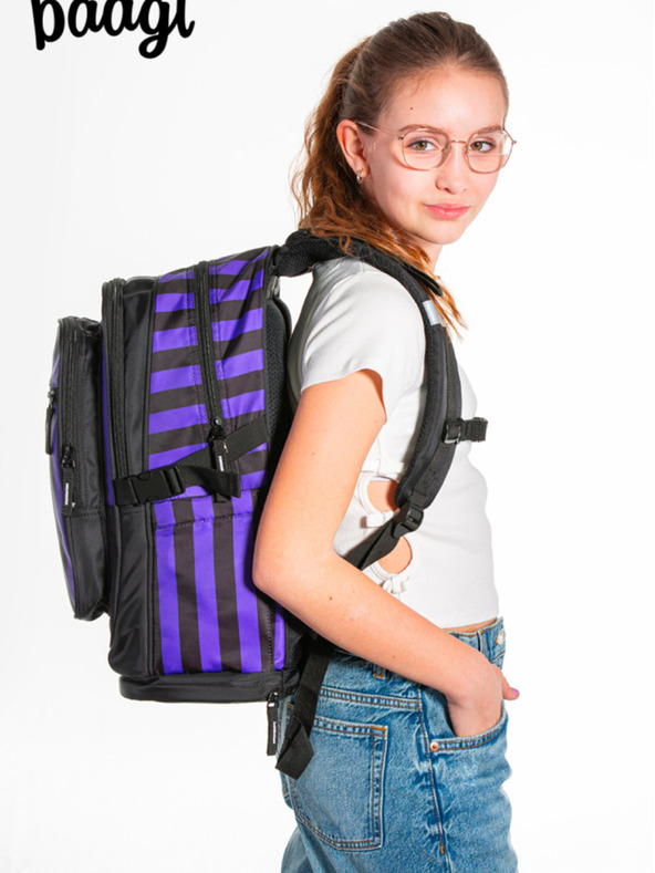 BAAGL  Čierny školský batoh Cubic Wednesday Baagl