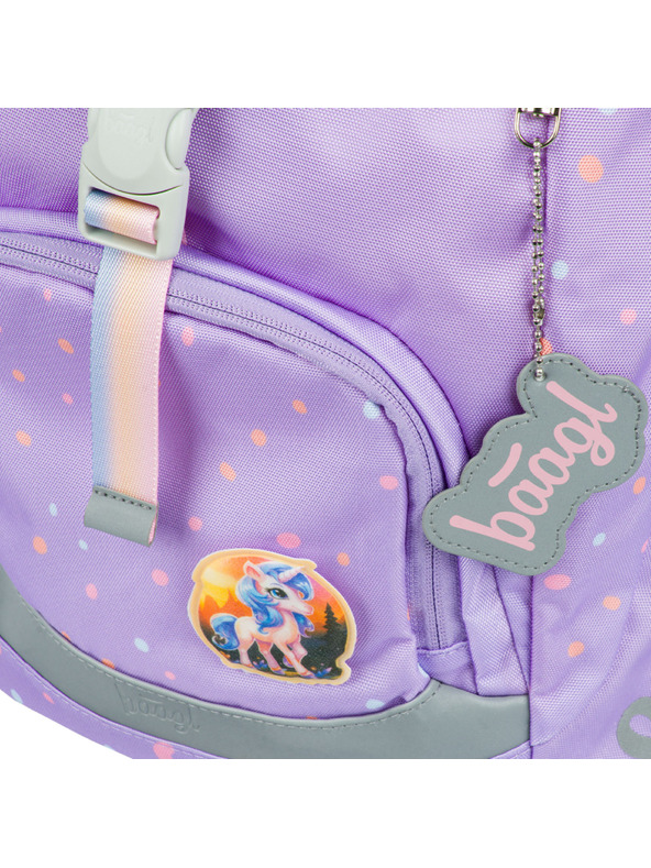 BAAGL  Fialový školský batoh Airy Pets Baagl