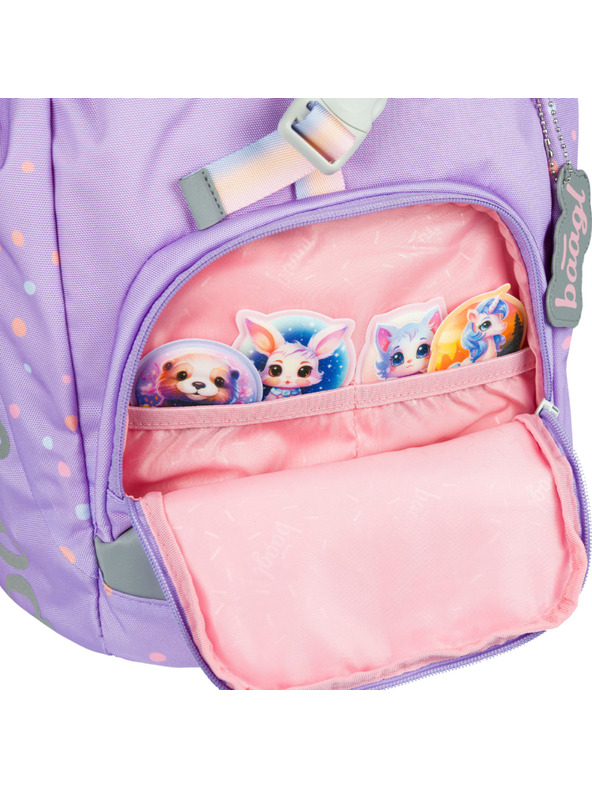 BAAGL  Fialový školský batoh Airy Pets Baagl