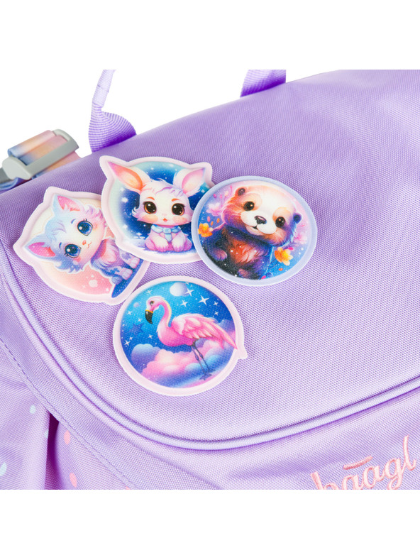 BAAGL  Fialový školský batoh Airy Pets Baagl