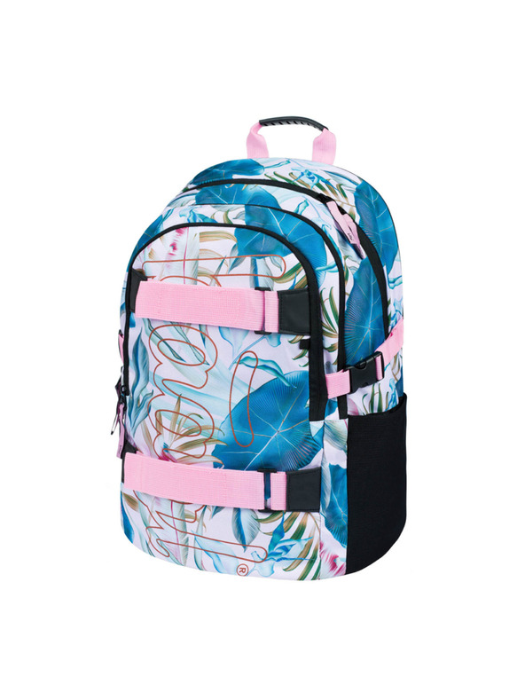 BAAGL  Fialový školský batoh Skate Leafs Baagl