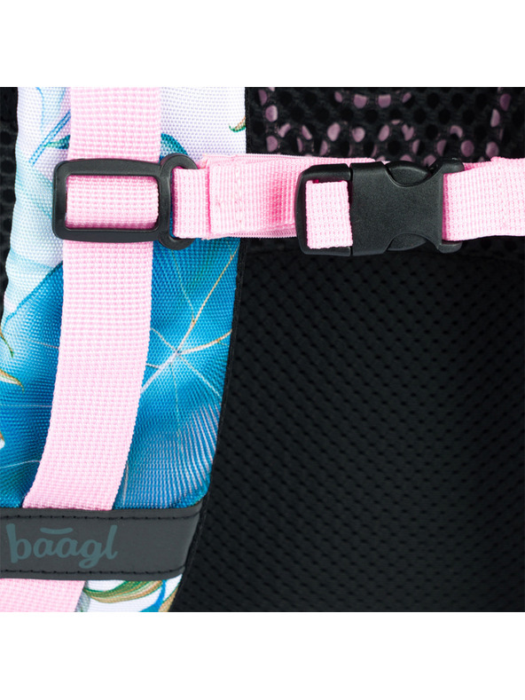 BAAGL  Fialový školský batoh Skate Leafs Baagl