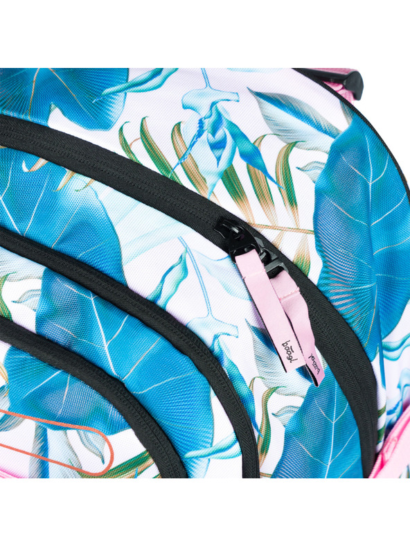 BAAGL  Fialový školský batoh Skate Leafs Baagl