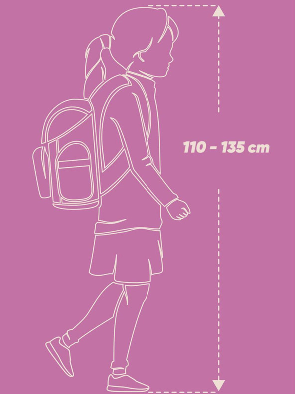 BAAGL  Červený školský batoh Airy Hippie Baagl