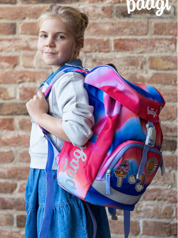 BAAGL  Červený školský batoh Airy Hippie Baagl