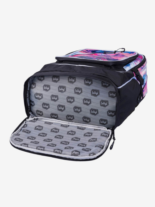 BAAGL  Ružový školský batoh Cubic Abstract Baagl