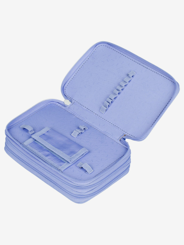 BAAGL  Fialový školský peračník trojposchodový Hippie Baagl