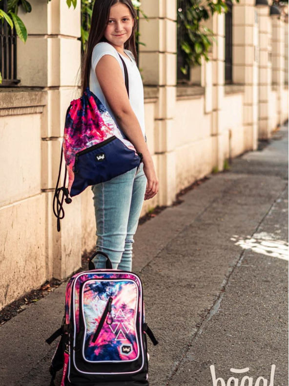 BAAGL  Ružová taška s vreckom Abstract Baagl