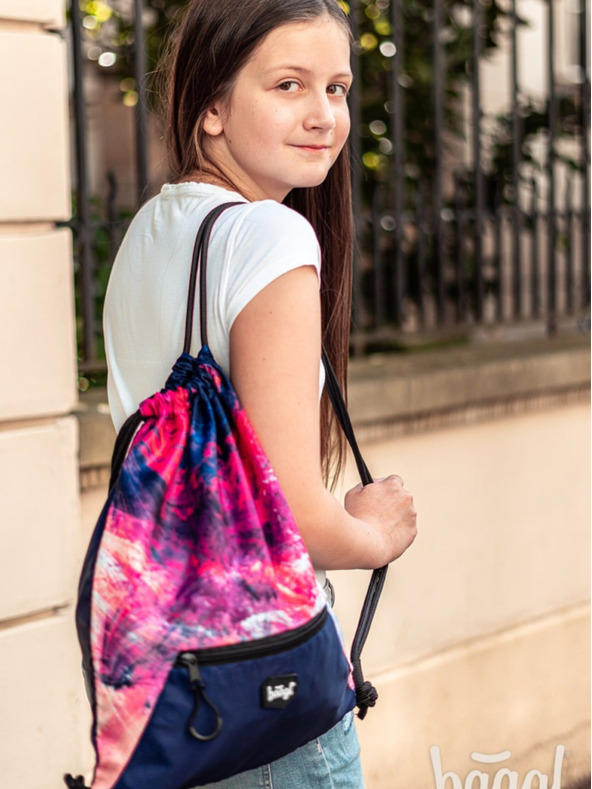 BAAGL  Ružová taška s vreckom Abstract Baagl