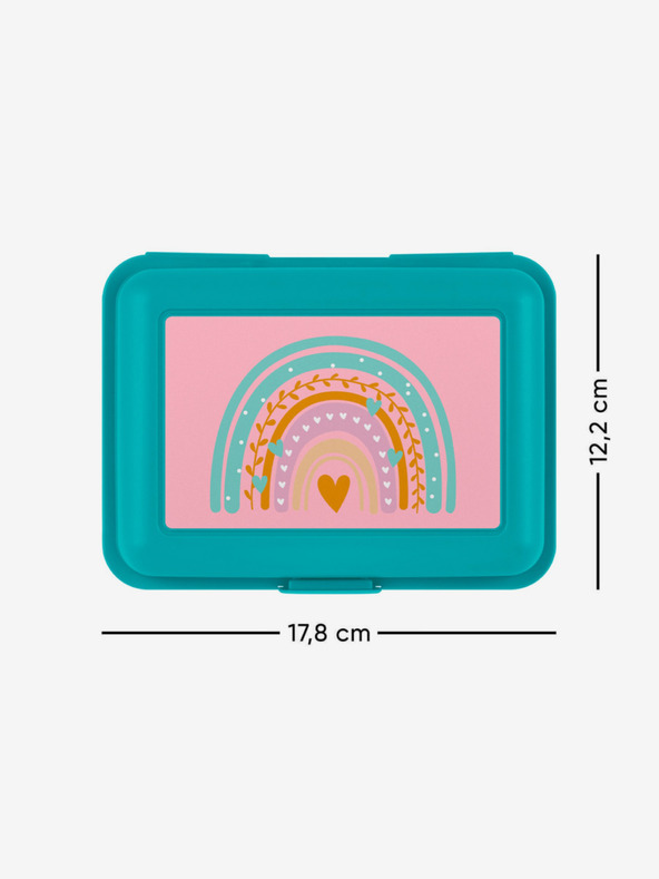 BAAGL  Modrý dúhový box na desiatu Tyrkysový Baagl