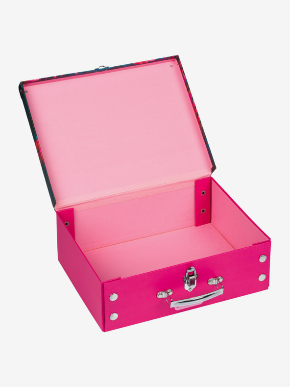 BAAGL  Ružový skladací školský kufor s príslušenstvom Baagl Plameniaci