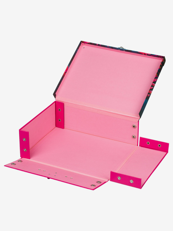 BAAGL  Ružový skladací školský kufor s príslušenstvom Baagl Plameniaci