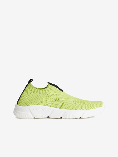 Geox Svetlozelené chlapčenské slip on tenisky Geox Aril