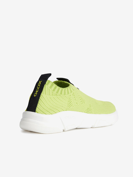 Geox Svetlozelené chlapčenské slip on tenisky Geox Aril