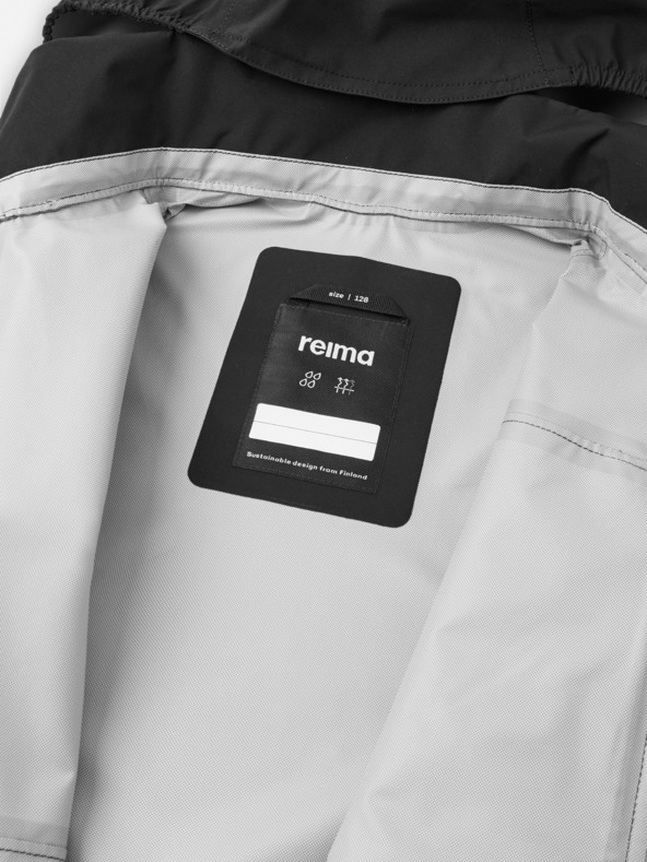 Reima Čierna chlapčenská nepremokavá bunda Reima