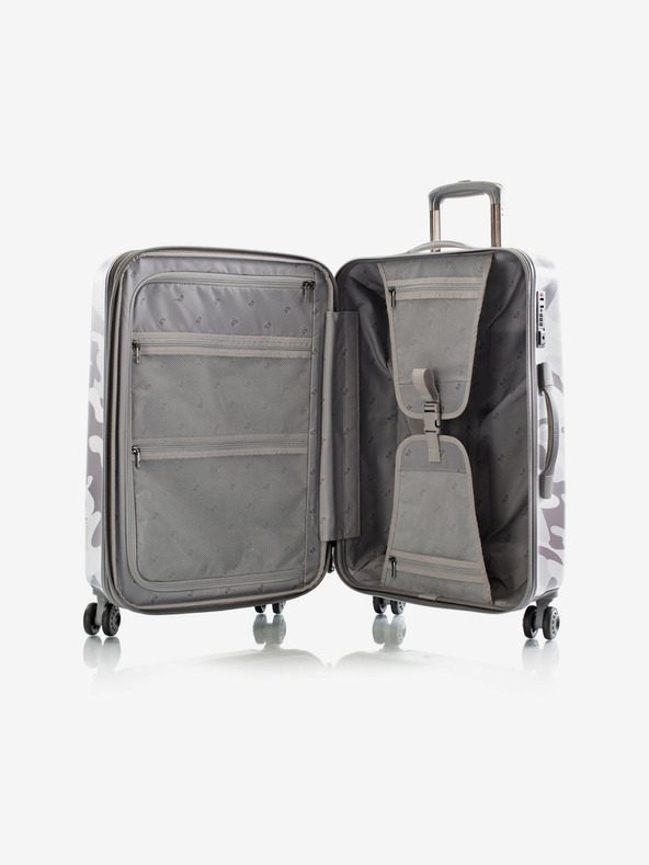 Heys Sada troch bielych kufrov Heys White Camo S,M,L