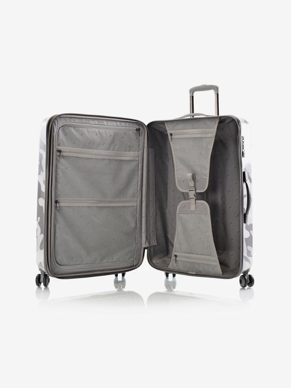 Heys Sada troch bielych kufrov Heys White Camo S,M,L