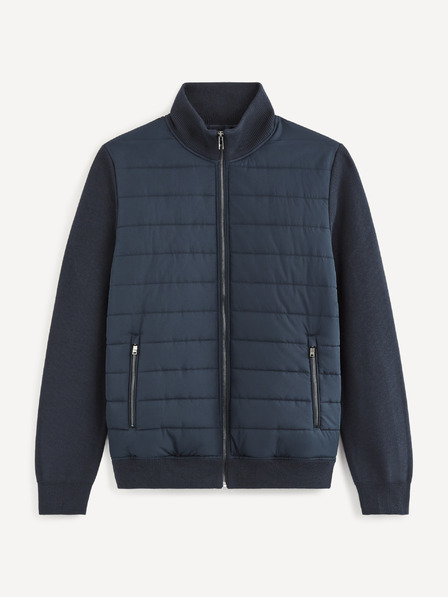 Celio Tmavomodrá pánska prešívaná bunda Celio
