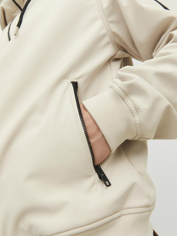 Jack & Jones Jack & Jones Basic pánska krémová softshellová bunda