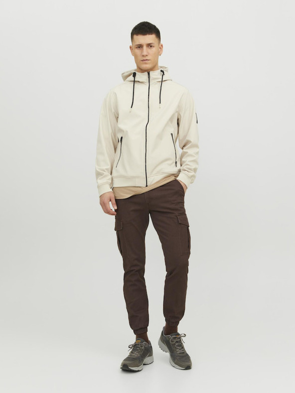 Jack & Jones Jack & Jones Basic pánska krémová softshellová bunda