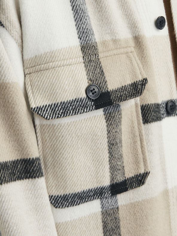 Jack & Jones Jack & Jones Pánske béžové vrchné tričko