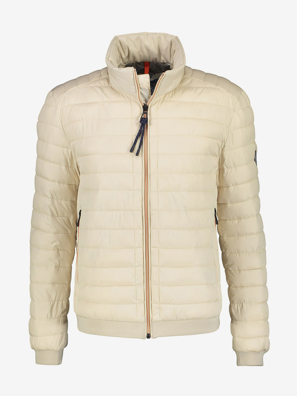 LERROS Pánska béžová prešívaná bunda LERROS