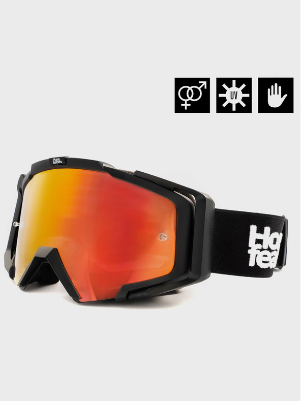 Horsefeathers MTB okuliare Patriot - black/mirror red HORSEFEATHERS