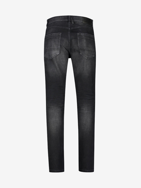 LERROS Tmavosivé pánske džínsy slim fit strihu s vyšívaným efektom LERROS
