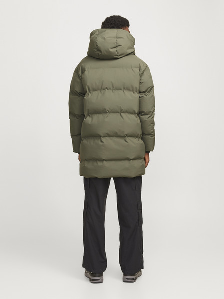 Jack & Jones Khaki pánsky zimný prešívaný kabát Jack & Jones Alpha