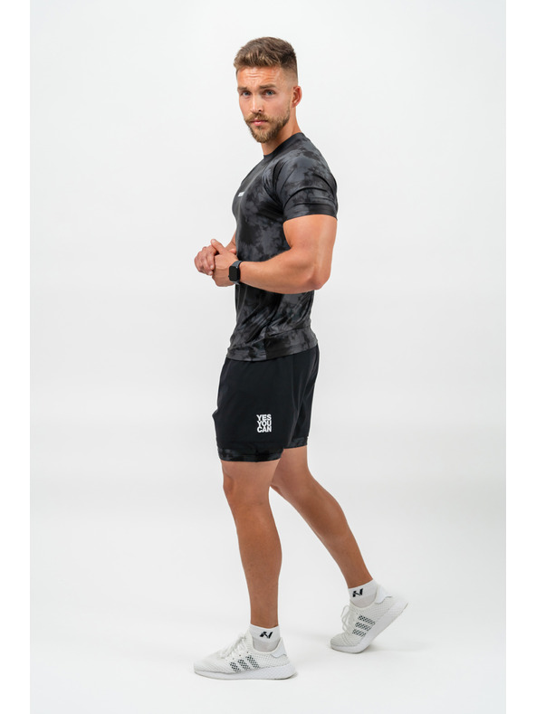 Nebbia Kompresné šortky 2v1 s vreckami na mobil PERFORMANCE 335 M,čierna