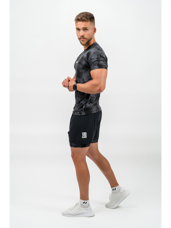 Nebbia Kompresné šortky 2v1 s vreckami na mobil PERFORMANCE 335 M,čierna