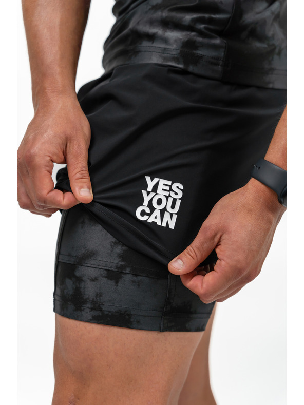 Nebbia Kompresné šortky 2v1 s vreckami na mobil PERFORMANCE 335 M,čierna