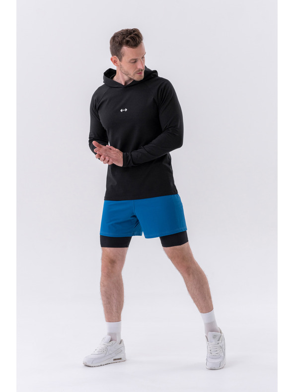 Nebbia Dvojvrstvové šortky s vreckami na mobil 318 M,sivá