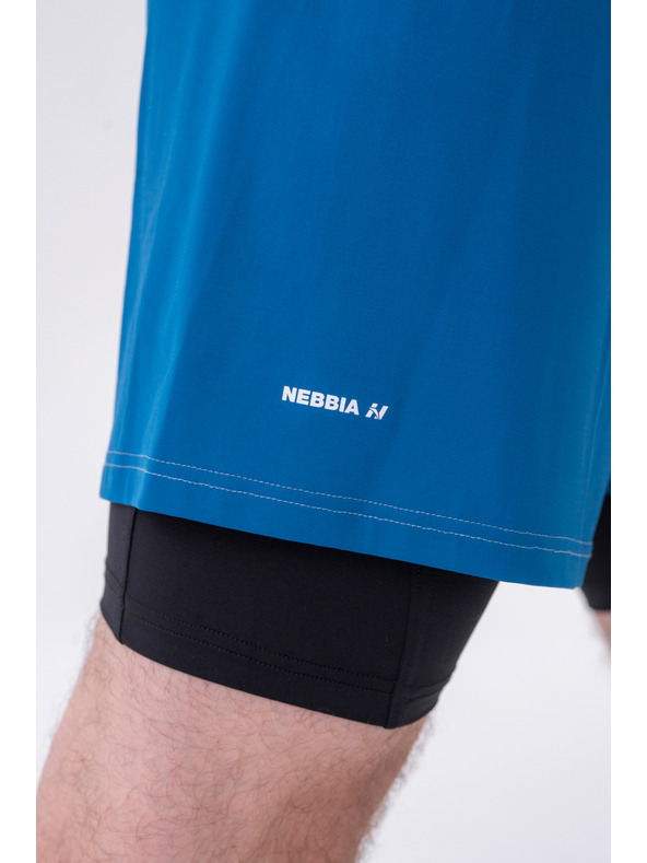 Nebbia Dvojvrstvové šortky s vreckami na mobil 318 M,sivá