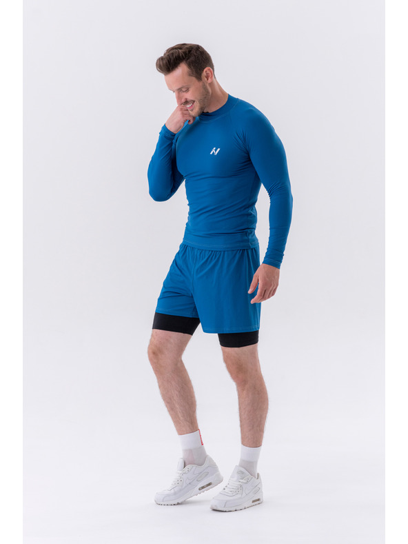 Nebbia Dvojvrstvové šortky s vreckami na mobil 318 M,sivá