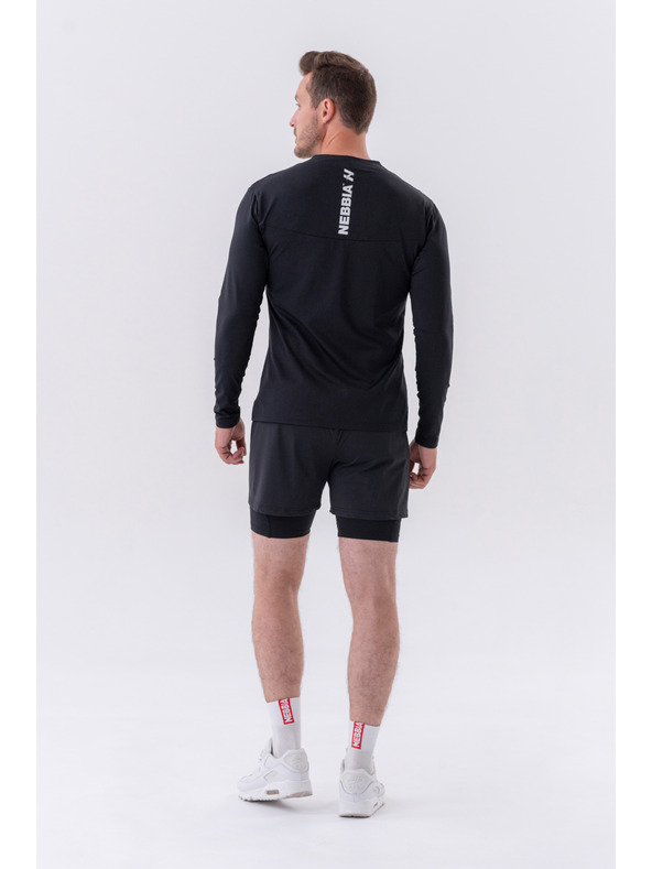 Nebbia Dvojvrstvové šortky s vreckami na mobil 318 M,sivá