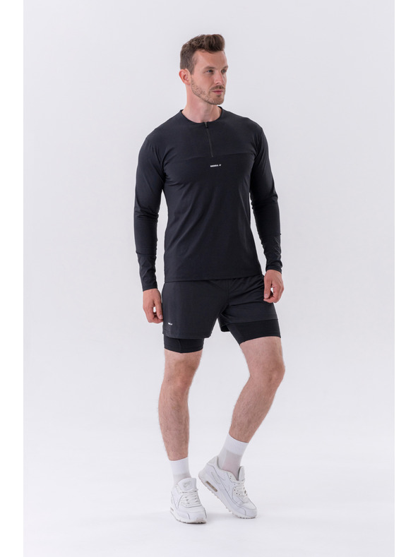 Nebbia Dvojvrstvové šortky s vreckami na mobil 318 M,sivá