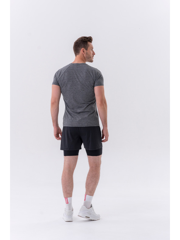 Nebbia Dvojvrstvové šortky s vreckami na mobil 318 M,sivá