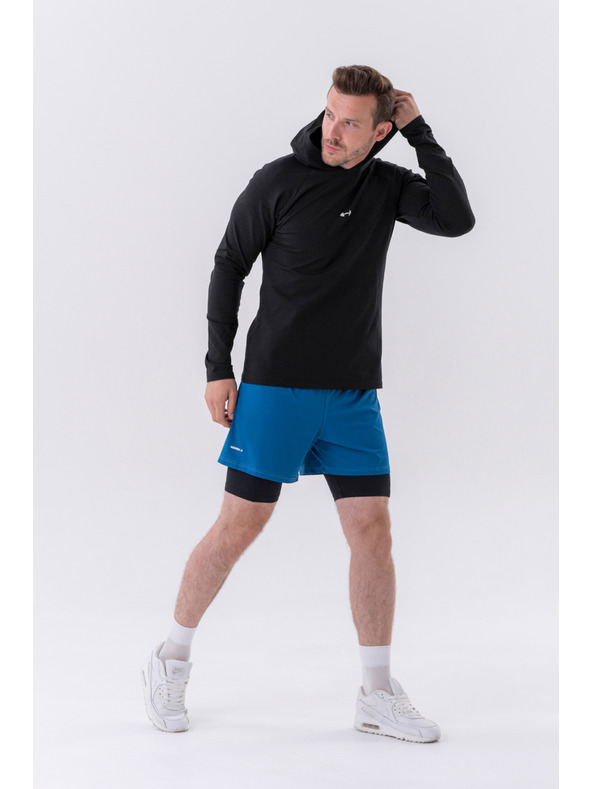 Nebbia Dvojvrstvové šortky s vreckami na mobil 318 M,sivá