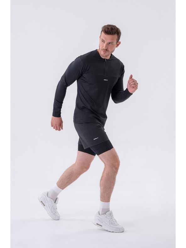 Nebbia Dvojvrstvové šortky s vreckami na mobil 318 M,sivá