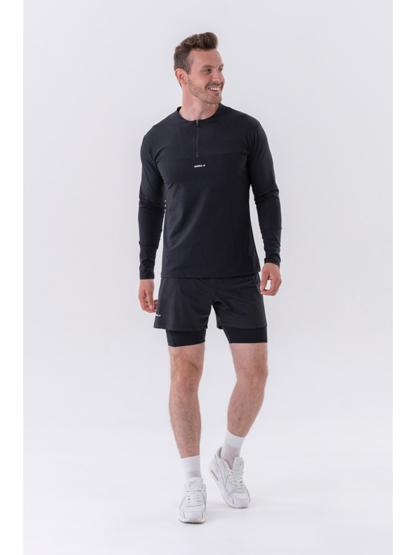 Nebbia Dvojvrstvové šortky s vreckami na mobil 318 M,sivá