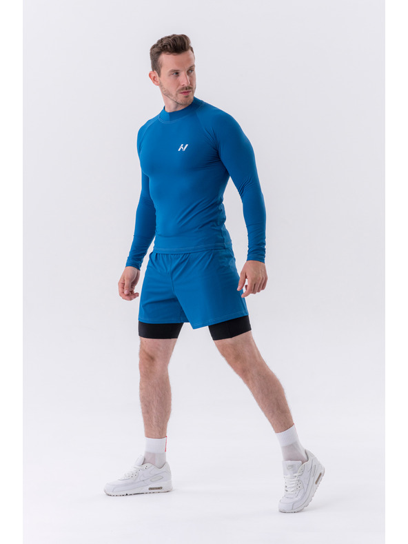 Nebbia Dvojvrstvové šortky s vreckami na mobil 318 M,sivá