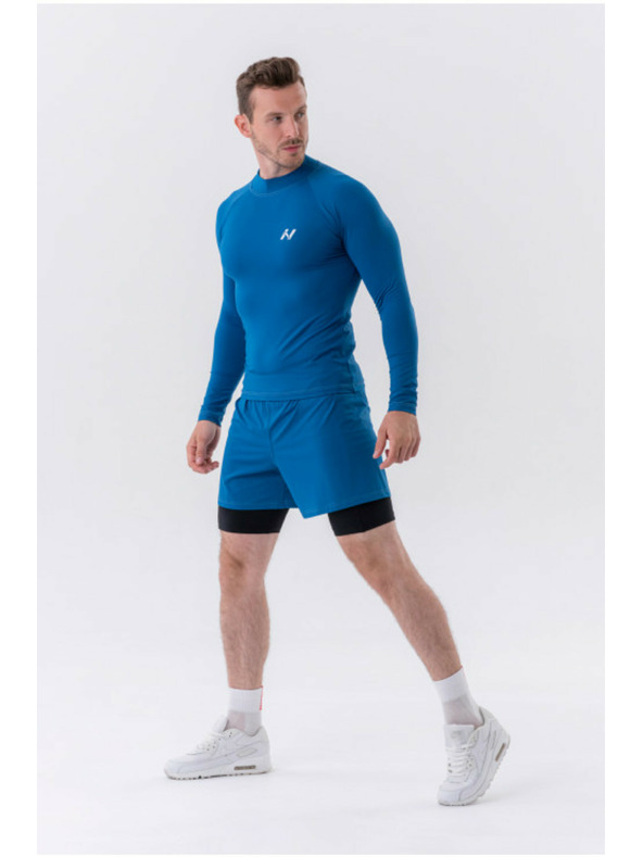 Nebbia Dvojvrstvové šortky s vreckami na mobil 318 Blue M,modrá