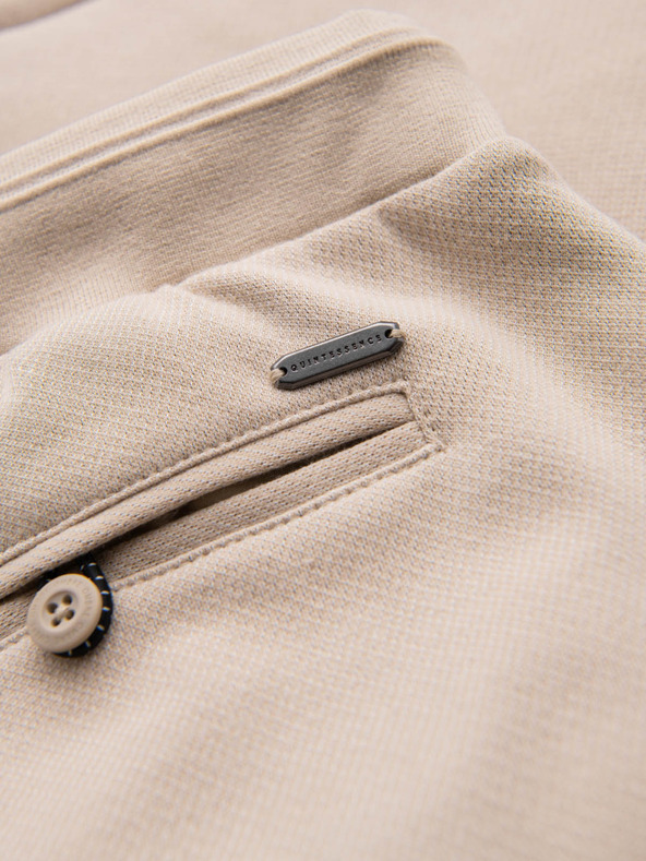 Ombre Clothing Pánske bavlnené teplákové šortky BASIC beige Ombre Oblečenie