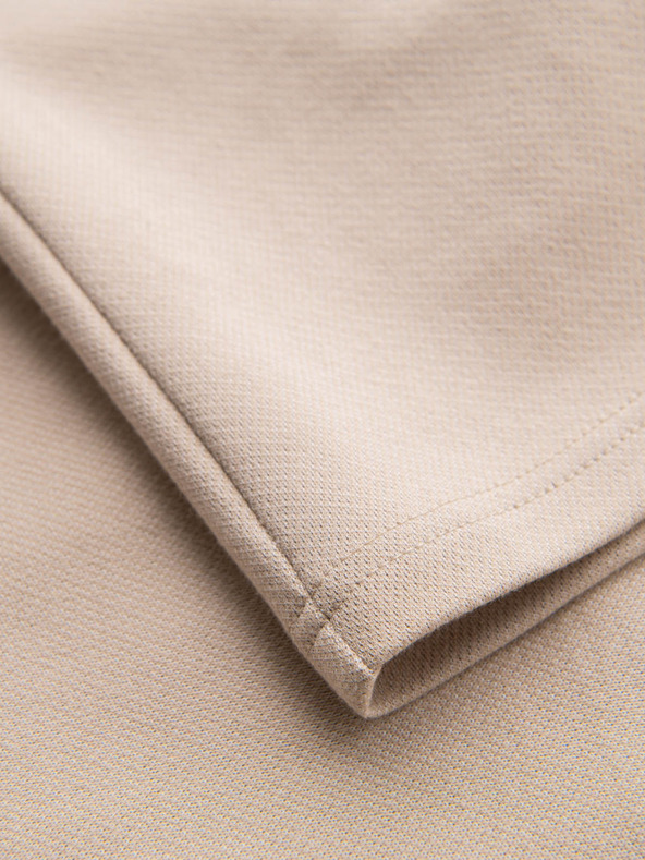 Ombre Clothing Pánske bavlnené teplákové šortky BASIC beige Ombre Oblečenie