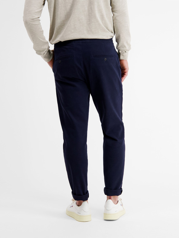 LERROS Tmavomodré pánske chino nohavice LERROS