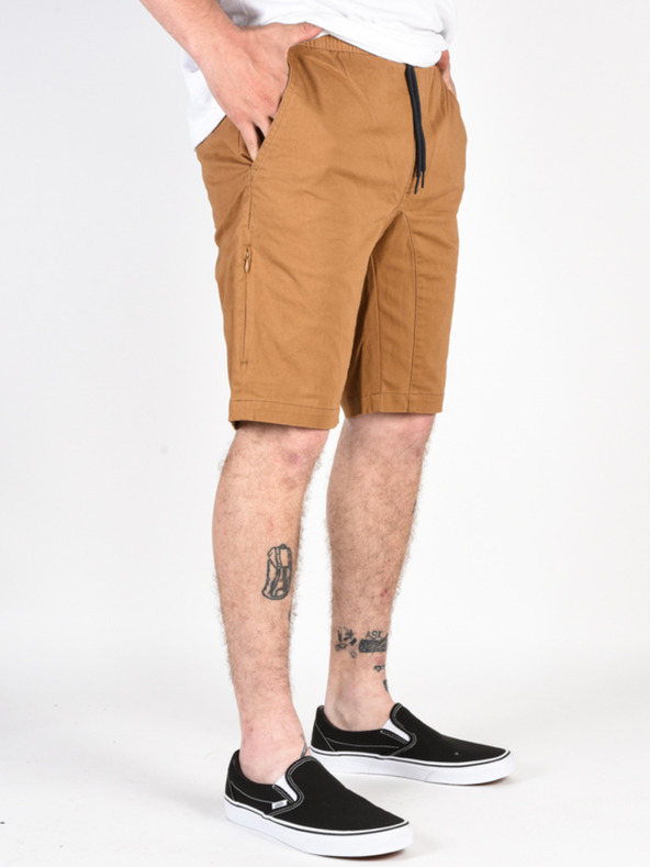 Element Element ALTONA BRONCO BROWN pánske plátené šortky - hnedé