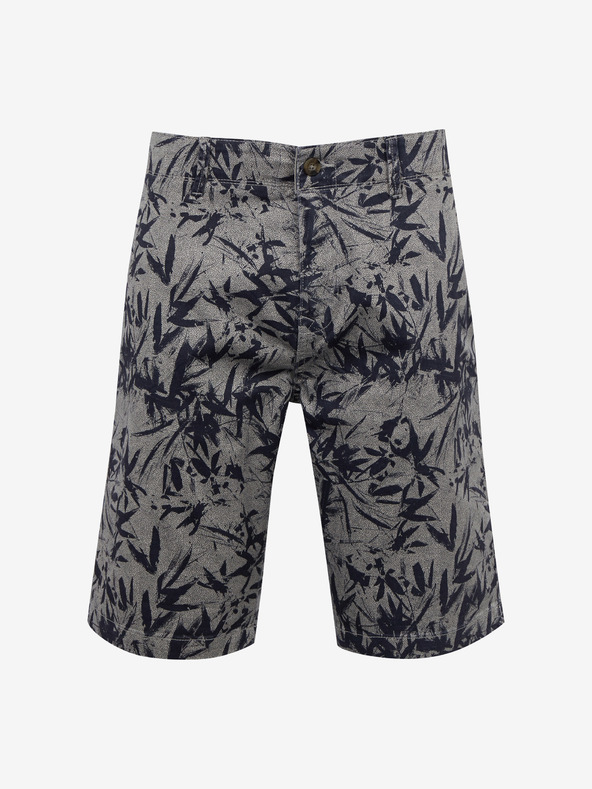 LERROS Šedé pánske vzorované šortky LERROS