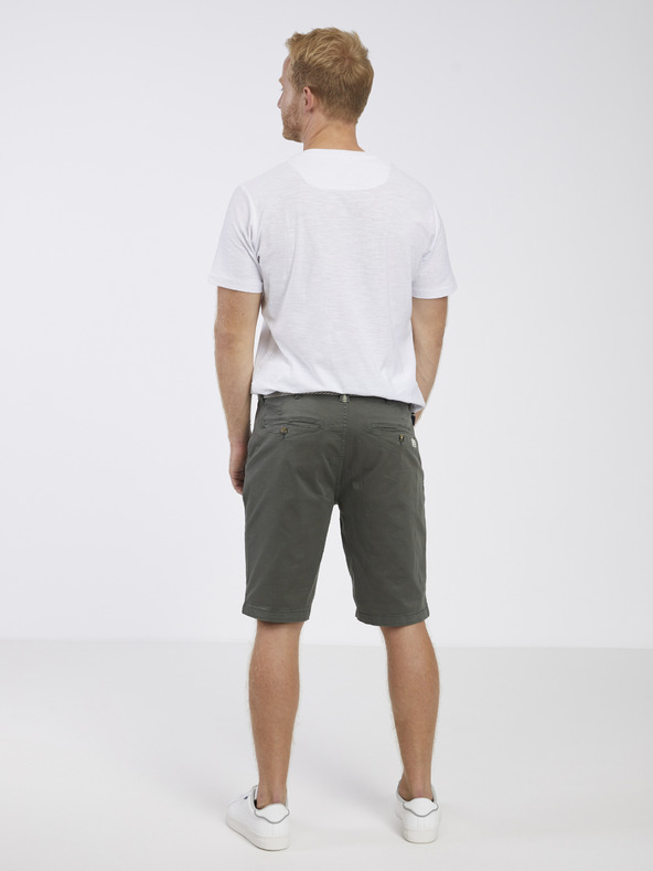 LERROS Tmavozelené pánske šortky LERROS