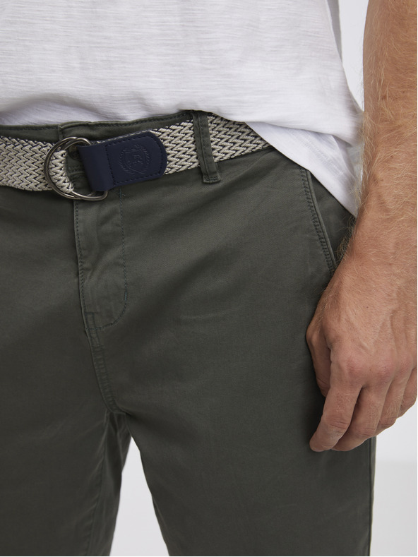 LERROS Tmavozelené pánske šortky LERROS